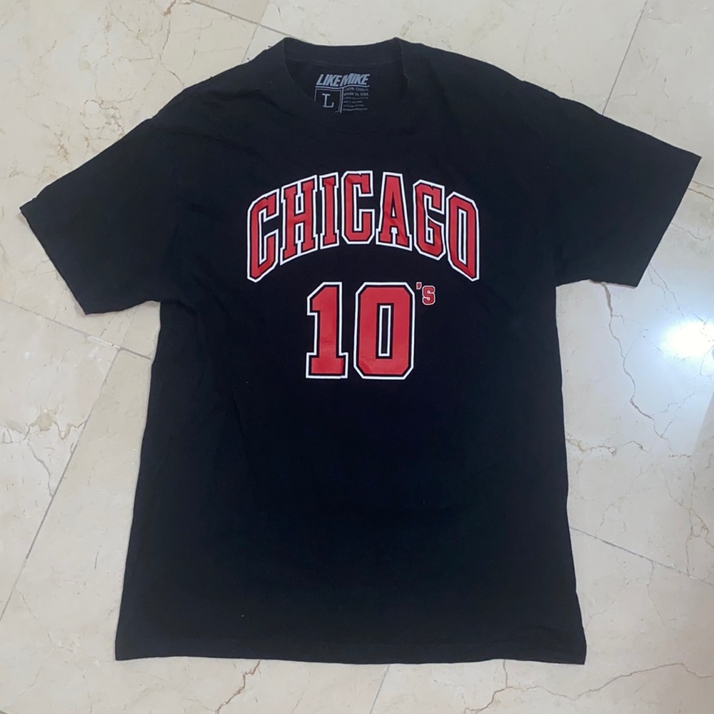 NIKE Like Mike Chicago 10’s Black Red Tee Shirt